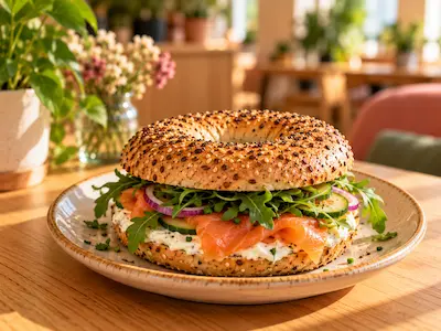 Bagel als sfeerbeeld bij Croissants & Bagels